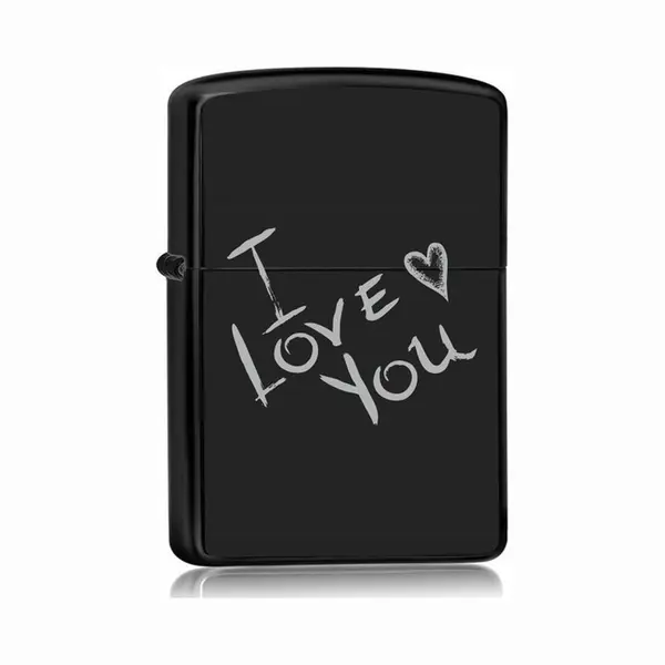 mcliving Feuerzeug Schwarz - Ich Liebe Dich thumbnail