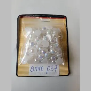 Parels Voor Voorwerpen (bv. Beer) Te Beplakken - 2 Zakjes - 8mm - Parelmoer Wit