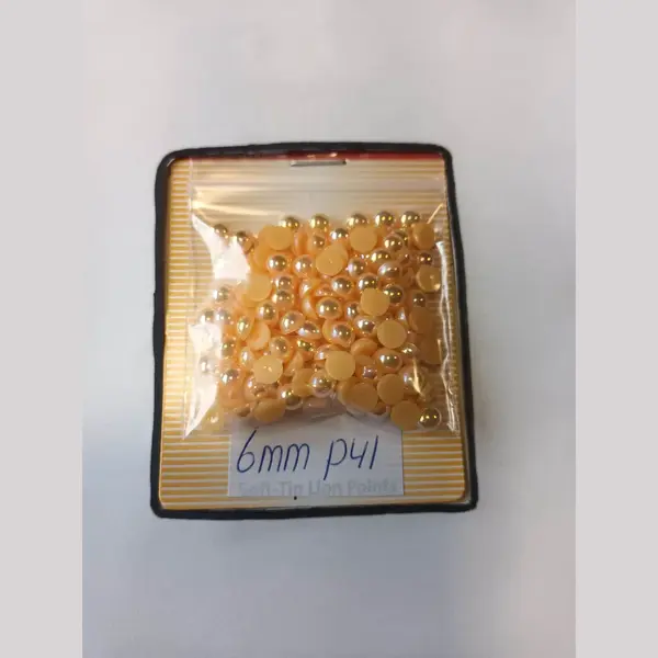 Parels Voor Voorwerpen (bv. Beer) Te Beplakken - 2 Zakjes - 6mm - Parelmoer Oranje thumbnail