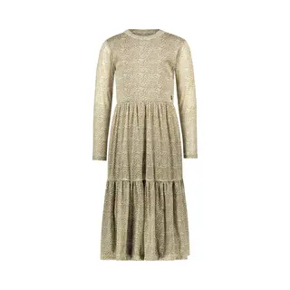 Like Flo Winter Mesh Midi Jurk Meisjes - Zand - Mae - Aop