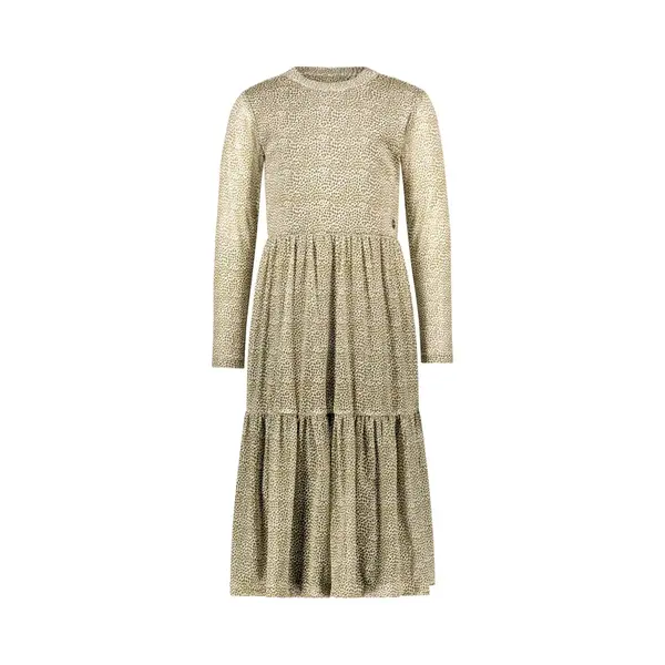 Like Flo Winter Mesh Midi Jurk Meisjes - Zand - Mae - Aop thumbnail