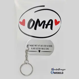 sleutelhanger wereld Het Maakt Niet Uit Hoe Oud Ik Word Ik Zal Altijd Van Je Houden Oma Sleutelhanger Inclusief Kaart - Oma Cadeau - Oma - Leuk Kado Voor Je Oma Om Te