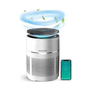 Samako - Airflow Pro - Luchtreiniger - Hepa 13 Pro Filter - Hooikoorts, Huisdier Allergieën, Huisstofmijt - Luchtkwaliteitsindicator - Air Purifier-