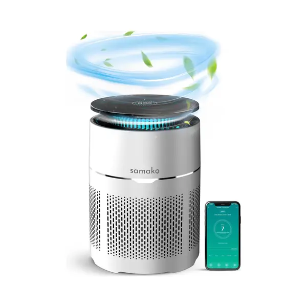 Samako - Airflow Pro - Luchtreiniger - Hepa 13 Pro Filter - Hooikoorts, Huisdier Allergieën, Huisstofmijt - Luchtkwaliteitsindicator - Air Purifier- thumbnail