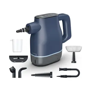 Samako AirSteam S1 Handdampfreiniger 1350W, Bis 120°C Heißdampf, 15s Aufheizzeit, 400ml Tank, Touchscreen/Led, Kindersicherung, Zubehör Für Bad