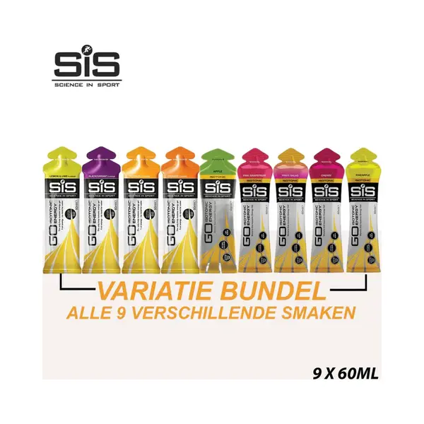 Science In Sport - SiS Go Isotonic Energiegel 9-pack Mixed - Sportgel / Energy Gel - 9x60 Ml - Variatie Bundel thumbnail