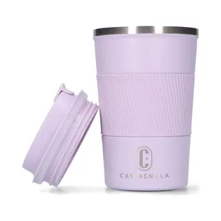 Castagnola Thermosbeker - Koffiebeker To Go - Travel Mug Voor Koffie En Thee - Theebeker - 380 Ml - Rvs - Lichtpaars