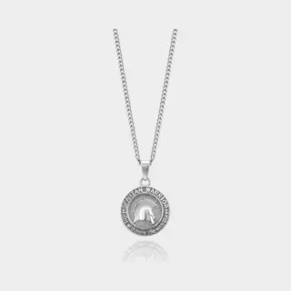 Spartan Warrior Hanger Ketting - Zilveren Ketting - 50 Cm Lang - Ketting Heren Met Hanger - Griekse Mythen - Olympus Jewelry