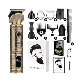 Sansbeauté 6-in-1 Baardtrimmer Mannen - Trimmer Voor Baard En Lichaam - 0.5-15MM - Incl. 6 Opzetstukken - All In One - Bodygroomer Mannen - Snor