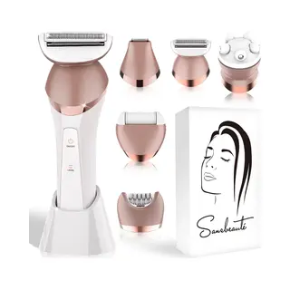 Sansbeauté® 6-in-1 Ladyshave Gesicht - Achseln - Beine - Bikinizone - Rasierer Für Frauen - Epilierer - Epilierer Für Damen - Trimmer Für Frauen
