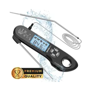 KitchenLove Vleesthermometer - Digitale Bbq Thermometer - Oventhermometer Met Externe Sonde - Zwart
