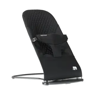Deryan Buddy Babywippe – Ergonomisch & Weich – Verstellbar & Klappbar – Reise-Wippe Für Babys 0–9 Kg – Schwarz