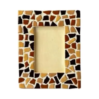 Little Creations Diy Pakket - Mozaïek Fotolijst Zand/beige - Hobbypakket Volwassenen - Knutselpakket Voor Volwassenen - Mozaiek Pakket