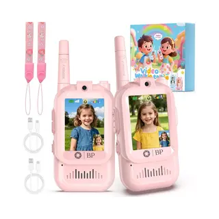 Bp® Walkie Talkie - Kindvriendelijk Met Live Video En Voice-Changer - Roze