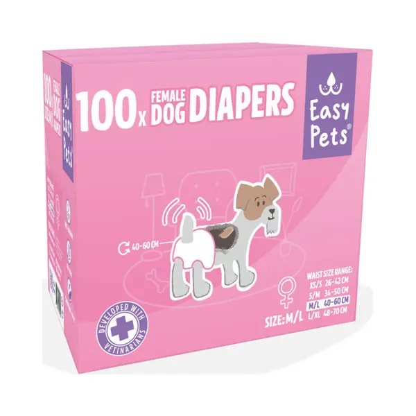 EasyPets Hundewindeln Für Hündinnen - M/L - 100 Stück thumbnail
