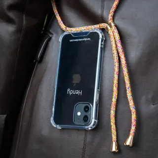 Hendy Amsterdam Hendy Telefoonhoesje Met Koord - Classic - Confetti - IPhone 12 / 12 Pro