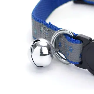 Nobleza Kattenhalsband Met Sterren - Verstelbaar 20 / 30 Cm - Kittenhalsband - Reflecterende Kattenhalsband - Blauw