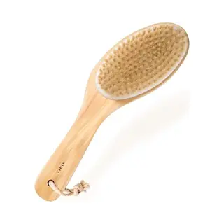 Simia™ Ergonomische Dry Brushing Huidborstel Met Natuurlijke Haren - Huidverbetering - Anti Cellulitis Brush - Lichaamsborstel - Droogborstel