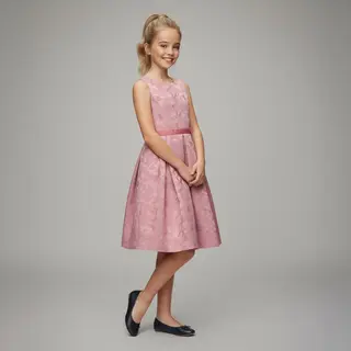 La V Elegante Feestjurk Met V Hals Aan De Achterkant - Roze 140