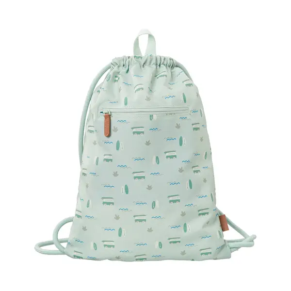 Fresk Zwemtas Jongens – 38 X 27 Cm – Gymtas – Waterafstotende Strandrugzak Voor Kinderen – Zwemzak Met Ophanglus – Mintgroen - Surf Boy thumbnail