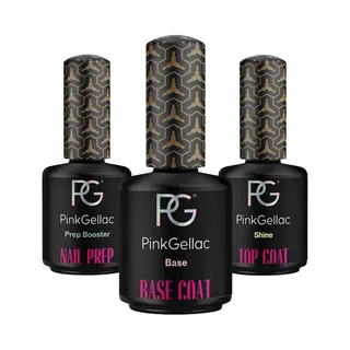 Pink Gellac Gellak Set - Manicure Set Met 15ml Base Coat, 15ml Top Coat En 15ml Nail Prep - Gel Nagellakset Voor Thuis