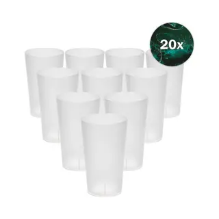 De Horeca Bazaar Hardcups - Kunststof Bekers - 25cl - Transparant - 20 Stuks