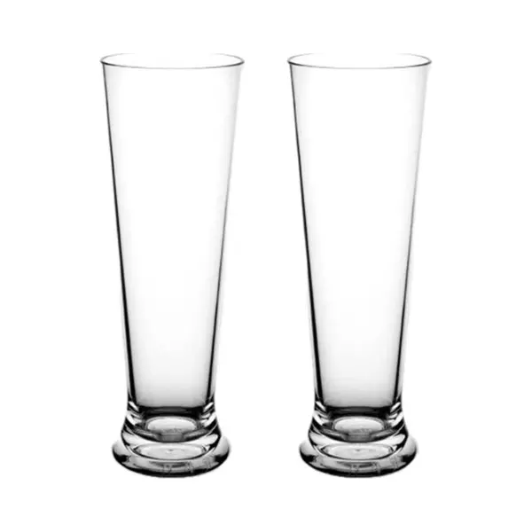 Rbdrinks Bierglazen Op Voet - Plastic Bierglazen - 25cl - Transparant - 2 Stuks thumbnail