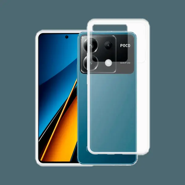 Just In Case Tpu Rugdekking Transparant Poco X6 (Xiaomi Poco X6), Smartphonehoes, Transparant thumbnail