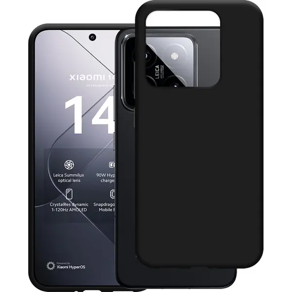 Cazy Soft Tpu Schutzhülle (Xiaomi 14), Smartphone Hülle, Schwarz thumbnail