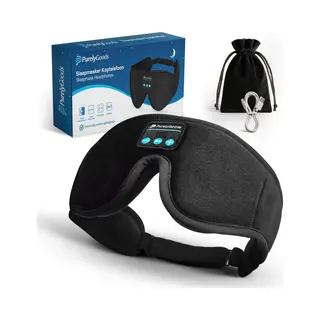 Purely Goods PurelyGoods® Slaapmasker Koptelefoon - 3D Ergonomisch - Draadloos Muziek - Zwart