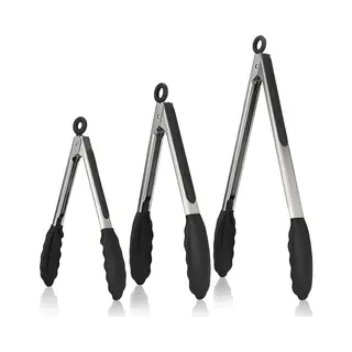 Keukentang Rvs 3 Delige Set - Serveertang - Bbq Tang - Barbecue Tang - Vleestang - Vis Tang - Grilltang - Saladetang - Keukentangen - Bbq Accessoires