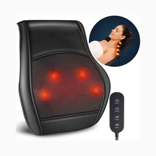 Air Ease® - Comfort Pro Massagekussen - Nekmassage Apparaat - Massage Apparaat Voor 6 Delen Van Het Lichaam - Met Warmtefunctie - Zwart