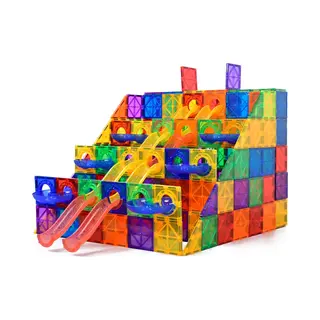 Magnaminds Magna Minds - Magnetic Tiles - Knikkerbaan - 102 Stuks - Magnetisch Speelgoed - Constructie Speelgoed - Magnetische Tegels - Montessori Speelgoed -