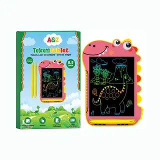 A&Z® - Dino Tekentablet Kinderen - 8.5 Inch - Inclusief 2x Pennen - 6x Sjablonen - Tekenbord - Tekenset - Leren Tekenen & Schrijven - Kleuren -