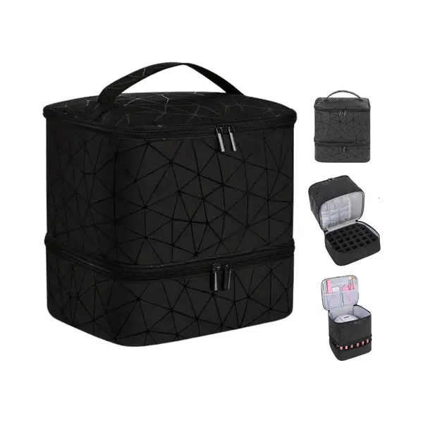 Nagellak Koffer - Draagtas - Nagelkoffer - Nail Art - Nagellak Organizer - Geschikt Voor 30 Flesjes thumbnail