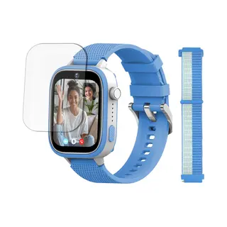 Leroys - Gps Horloge Kind - Kinder Smartwatch - Android En Ios - Blauw - Incl. Simkaart