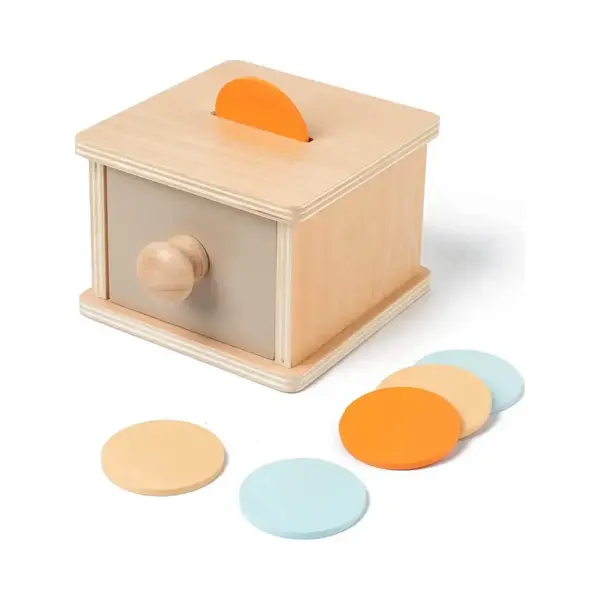 Myka's Munten Box - Sensorisch Speelgoed - Vanaf 1 Jaar - Hout - Montessori thumbnail