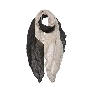 Juleeze Sjaal Dames Effen 90x180 Cm Zwart Wit Shawl Dames