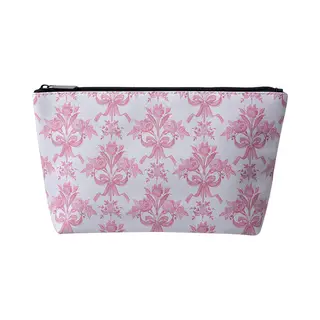Juleeze Toilettas Dames 26x6x16 Cm Wit Roze Synthetisch Rechthoek Bloemen