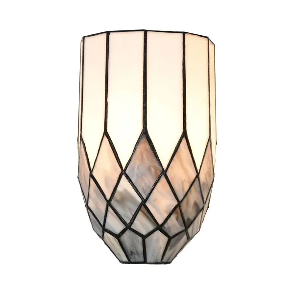 Lumilamp Wandlamp Tiffany 18x27 Cm Grijs Glas thumbnail
