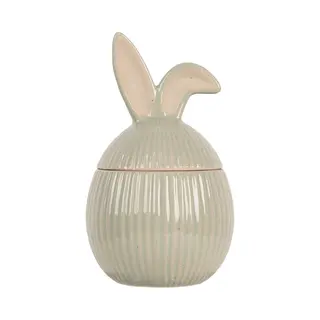 Clayre & Eef Voorraadpot 10x10x16 Cm Groen Keramiek