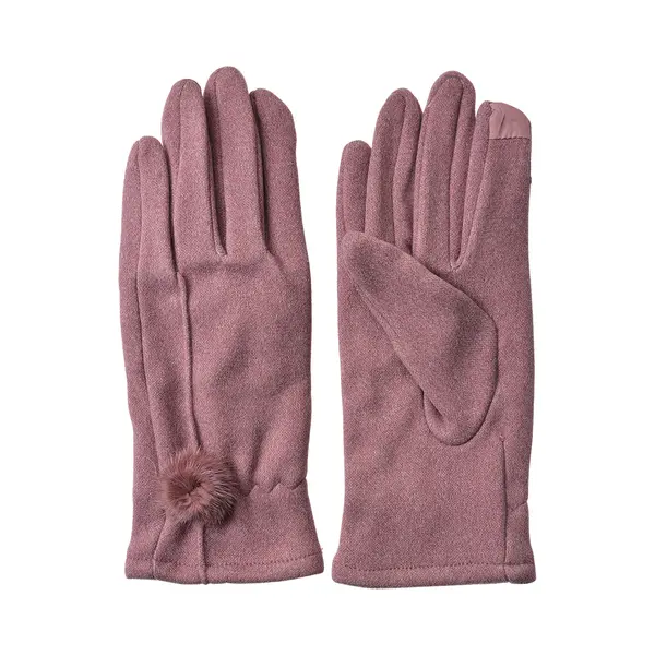 Clayre & Eef Handschoenen Winter 9x23 Cm Paars Polyester thumbnail