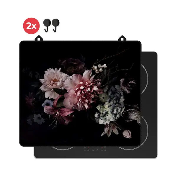 KitchyMist Inductie Beschermer 60x52 Cm - Bloemen - Kookplaat Beschermer - Afdekplaat Voor Kookplaat - Inductie Mat - Spatscherm Achterwand Keuken thumbnail