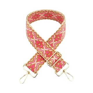 Bag Strap / Tas Riem Color | Roze/Bruin/Beige | 130 X 3, 8 Cm | Tashengsel / Schouderriem | Fashion Favorite