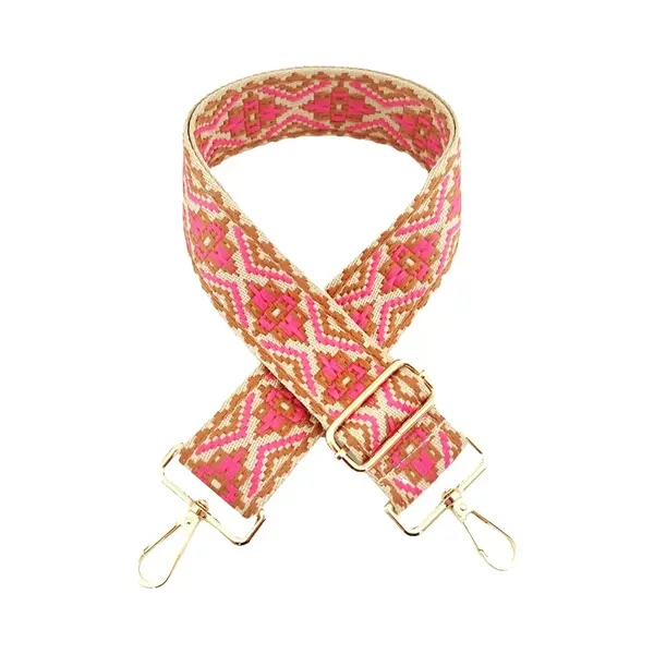 Bag Strap / Tas Riem Color | Roze/Bruin/Beige | 130 X 3, 8 Cm | Tashengsel / Schouderriem | Fashion Favorite thumbnail