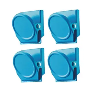 *** 4 X Magneetclip, Whiteboardmagneet, Whiteboard Magneet, Koelkastmagneet, Klembordmagneet, Koelkastmagneten, Blauw, Magnetisch - Van Heble® ***