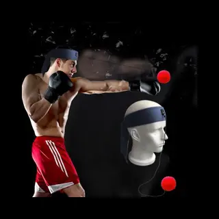 *** Head Box Reflex Bal - Hoofd Boxbal Reflexbal Kickboks Workout Speed Ball Punch Trainer Hoofdband - Met 2 Gewicht Ballen - Van Heble® ***