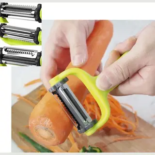 Heble® *** 3 In 1 - Multifunctioneel - Dunschiller Aardappel - Fruitschiller - Aardappelschiller - Aardappelmesje - Dunschiller Mesje - Fruitsnijder -