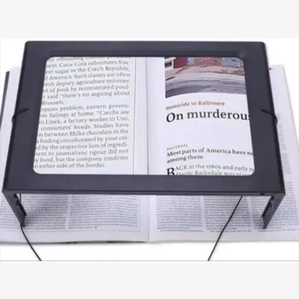 Heble® *** Vergrootglas Voor Lezen, 3x Vergroting, Led Verlichting, Op Standaard, Tafel Licht En Leesloep In één - Ouderen Lezen Puzzelen Loep Hobby thumbnail