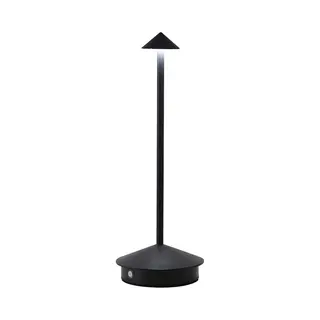 Omniexa Tafellamp - Mat Zwart – Dimbaar & Draadloos – 3 Lichtstanden – Led Designlamp Met TouchControl – Luxe Tafellamp Voor Woonkamer, Horeca